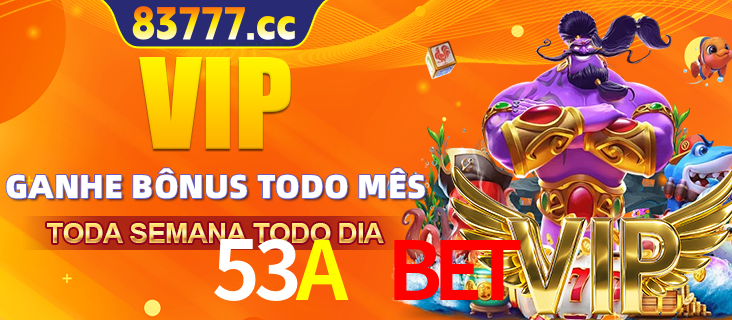 Banner promocional do 53A BET oferecendo 100% de recompensas adicionais contínuas para quem fizer o login diário (Daily sign-in), com um mascote de coelho.