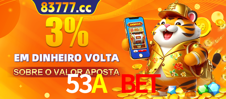 Promoção para baixar e instalar o aplicativo do cassino 53A BET. O banner oferece uma recompensa de R1aR1aR8, com a imagem de uma cobra sobre moedas de ouro.